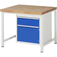RAU Werkbank serie 8152, 1 schuiflade, 1 deur, B 1000 x D 900 x H 840 mm