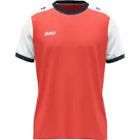 Jako Dynamic Shirt Korte Mouw Kinderen - Koraal / Wit / Marine | Maat: 164
