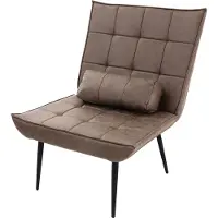 ML-Design Loungestoel Bruin Gestoffeerde fauteuil met lendenkussen Relax fauteuil ML design