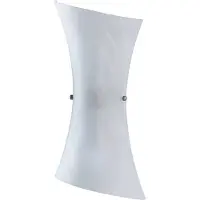 LINDBY Wandlamp EBBA, dimbaar, wit / opaal, Hal, metaal, Modern, wandlamp