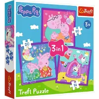 Trefl 3-in-1 Gewoonten van Peppa Big puzzel 34893 - PUZZLE 3w1 Zwyczaje świnki Peppy 34893