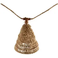 Newgarden LED-zonnelichtketting Maro, houtkleurig, jute IP44 Maro, hout licht, Hout, Scandinavisch