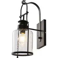 LINDBY Wandlampe , Rozalie, dimbare, Zwart, Gang / Hal, Metaal, Vintage / Retro