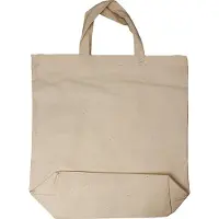 Creativ Company CC Katoenen Tas met Bodemvouw 39x44x10 cm 1 Stuk, 39x44x10 cm, 310 gr, Licht Naturel