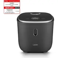 Lauben Rice Cooker - 3L- Rijstkoker - Stoomkoker - Rijstkoker met lage suikerfunctie - 605W - Zwart