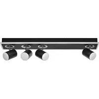 Osram LED plafondspot MARS CLICK-SELECT, 4 spots, zwart CLICK-SELECT, zwart, Woon-/ Eetkamer, metaal, Modern, LED plafondlamp