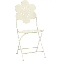 Mica Decorations Fleuri Bistrostoel - H93 x Ø41 cm - IJzer - Beige