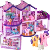 Malplay Villa poppen- en ponyhuis met paarden