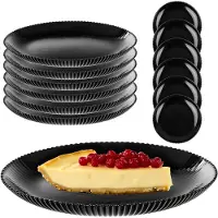 Kadax Aurora 19cm dessertbord 37550 zwart verpakking van 6 stuks.