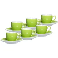 Ritzenhoff & Breker Espressotassen und -untertassen Doppio 80 ml Set van 6