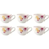 Villeroy & Boch set van 6 Mariefleur Basic mokka-/espresso kopjes, premium porselein, kleurrijk, artikelnummer 1041001420