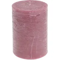 Viana Effen gekleurde kaarsen antiek roze 85x120mm 2st, 2 Stück