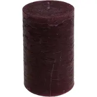 Viana Effen gekleurde kaarsen bordeaux 85x150mm 2st, 2 Stück