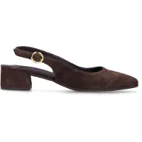 No Stress Bruine suède slingbacks | Maat 38