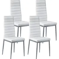 Vevor Moderne eetkamerstoel (4 stuks) Elegante gestoffeerde leren stoel (draagvermogen 136 kg) voor eettafels