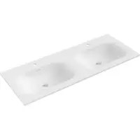 Mexen Vela dubbele opbouw wastafel 121 x 46,5 cm, wit mat - 25231201D