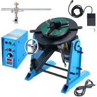 Vevor Lasdraaitafel 80W Laspositioneerder 1-12 RPM Manipulator 30 kg (horizontaal) / 15 kg (verticaal) Draaitafel 0-90° Kantelhoek KD200 Drieklauwplaat voor snijden