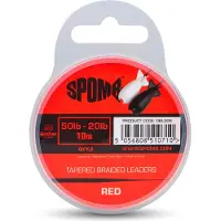 Spomb Braided Fishing Tapered Leader 10 M Transparant 50-20 Lbs