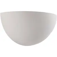 LINDBY Wand uplighter Narin, dimbaar, wit / opaal, Woon-/ Eetkamer, Gips / Klei, Modern, Wandlamp
