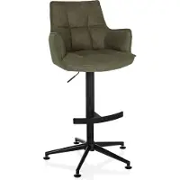 Hjh LIVING Eetkamerstoel / draaistoel SOLAO LIFE HIGH stof groen