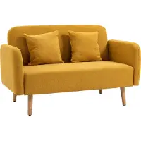 HOMCOM Doppelsofa mit Kissen und Anti-Rutsch Beinen 839-209