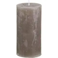 Viana Rustieke effen pilaarkaarsen, bruin, set van 4, 50×100mm, 4 Stück
