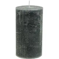 Viana Effen kaarsen antraciet stompkaarsen 85×150mm 2st, 2 Stück