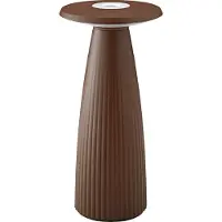 Sigor Bloemenvaas, oplaadbare tafel lamp, LED, Nuflair, 24 cm, flexibel, Mood, IP54, USB-C, dimbaar, roestbruin