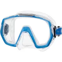 Tusa Freedom Elite – Premium snorkelmasker & duikbril met single lens, breed gezichtsveld en Freedom Technology – Transparant/ Blue – M1003 FB
