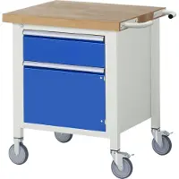 RAU Werkbank serie 8152, verrijdbaar, met schuiflade, B 750 x D 700 x H 880 mm