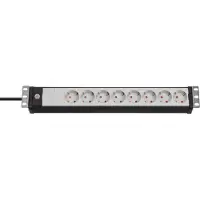 Brennenstuhl Premium-Line Techniek 8-voudig zwart/lichtgrijs 3m H05VV-F 3G1,5 19"-formaat