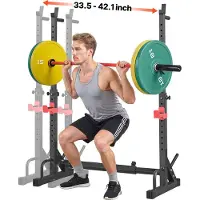 Vevor Power Cage Squat Rack voor thuisgym met verstelbare hoogte en breedte