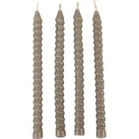 Mica Decorations - Twist kaars d.groen 4 stuks - h18xd1,4cm