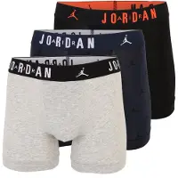 Jordan Boxershorts 'FLIGHT' grijs gemêleerd / donkerlila / zwart