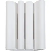 LINDBY Wandlamp Novali AI, dimbaar, wit / opaal, Woon-/ Eetkamer, Gips / Klei, Modern, wandlamp