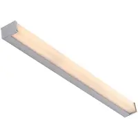 LINDBY Wandlamp Klea, chroom / zilver, Badkamer, Aluminium, Modern, Wandlamp