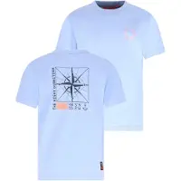 TYGO & vito jersey T-shirt met backprint lichtblauw Jongens Katoen Ronde hals - maat 110-116