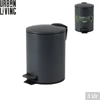 Urban Living « MOONROCK » BADKAMERPRULLEN 3L MET VOETPEDAAL EN ZACHT SLUITEN D17×H23 CM