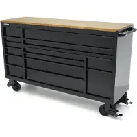 HBM gereedschapswagen, 14 laden, 182 cm, zwart