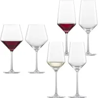 Zwiesel Glas Rot- und Weißweingläser Pure Set van 6