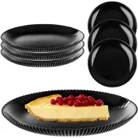 Kadax Aurora 19cm dessertbord 37550 zwart verpakking van 3 stuks.