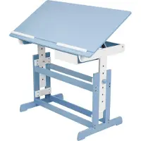 TecTake - verstelbaar - Bureau - 109 cm - Blauw - 400927