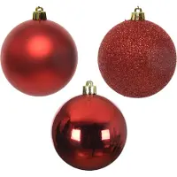 Décoris 023306 Kerstballen Kunststof Mix - 34 Stuks