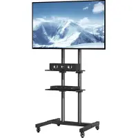 Vevor TV-standaard met wielen Universeel 1510-1696 mm Hoogteverstelbaar