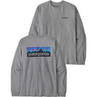 Patagonia - L/S P-6 Logo Responsibili-Tee - Longsleeve L, grijs