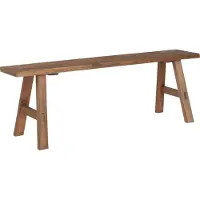 Mica Decorations Bold Houten Bankje - L108 x B20 x H37 cm - Gerecycled Hout - Bruin