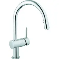 GROHE Minta keukenkraan met draaibare ronde uitloop en uittrekbare perlator EcoJoy chroom