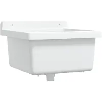 vidaXL Wasbak wandgemonteerd 40x40x24 cm hars wit