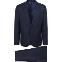 Suitable Kostuum Birds Eye Wol Donkerblauw | Blauw | Maat 50