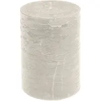 Viana Effen gekleurde kaarsen grijs 85x120mm 2st, 2 Stück